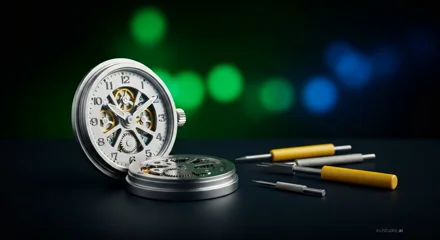 Chip GPU ad alte prestazioni su circuito stampato verde, dissipatori metallici argentati e connettori dorati in primo piano, luce tecnica fredda.